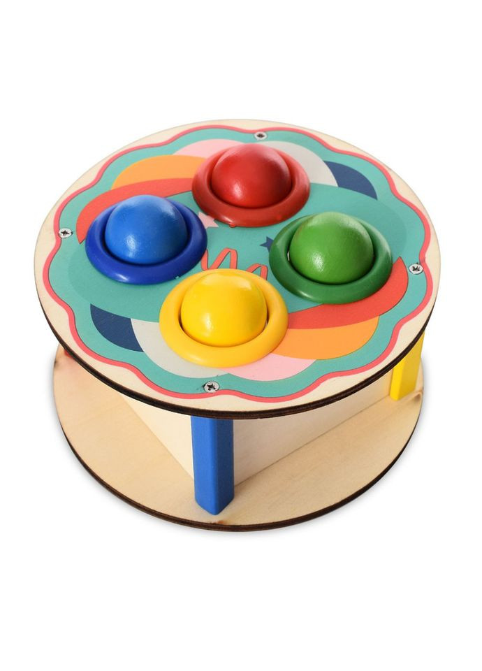 Деревянная игрушка стукачка "Кружок" MD 1682D, молоток Limo Toy (364905668)