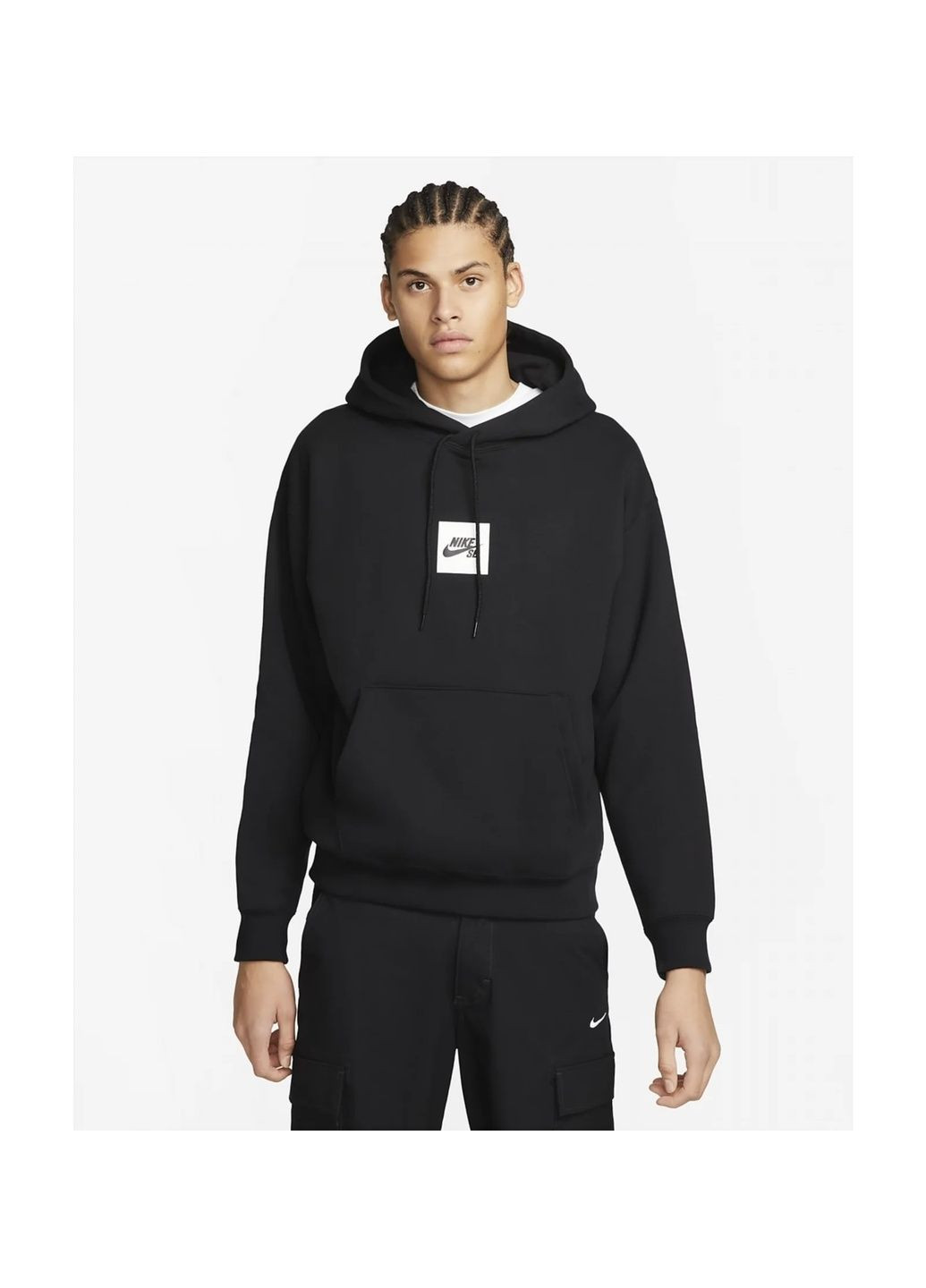 Худи унисекс Sb Flc Hd Box Logo Black Nike (364662829)