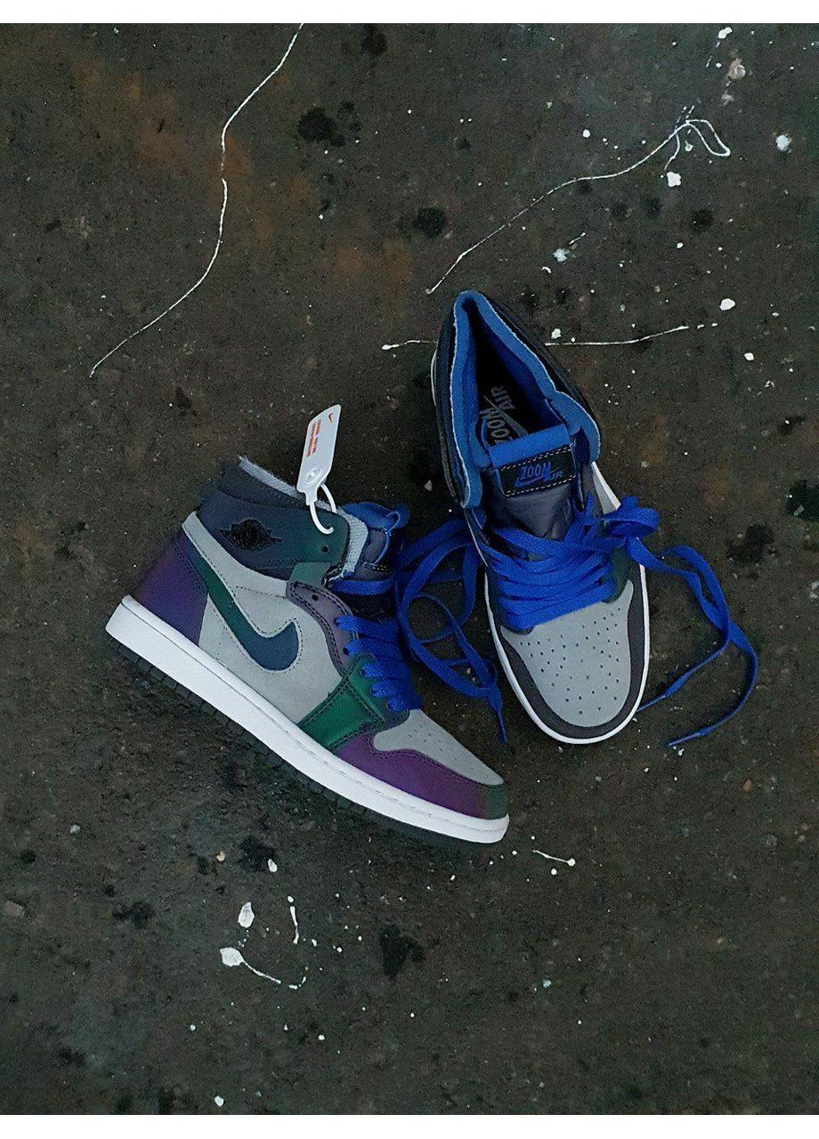 Цветные демисезонные кроссовки мужские nike air jordan 1 high zoom air chameleon найк аир джордан No Brand