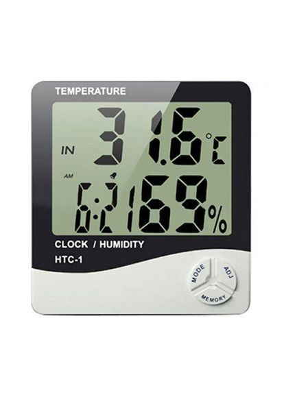 Термогігрометр цифровий HTC-1 вологомір, термометр для дому (HT050788) Xiamen (317297452)