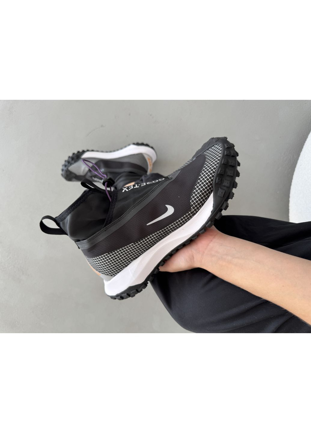 Чорні Осінні кросівки чоловічі nike acg mauntain hight black / white найк асж маунс No Brand