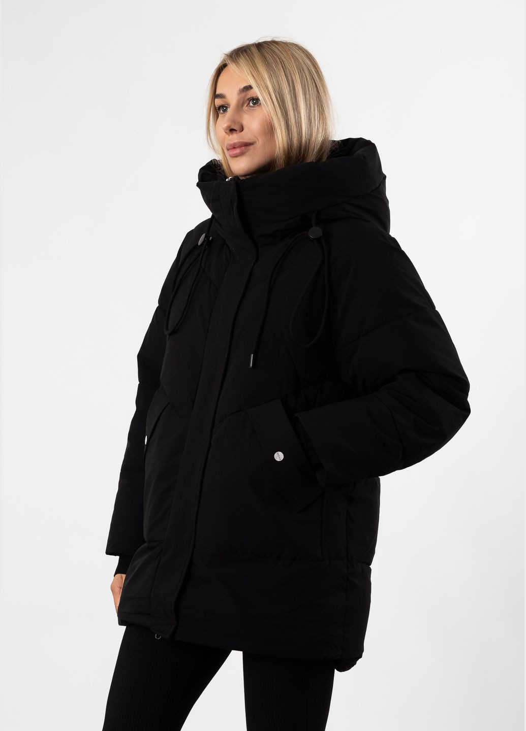 Черный зимний Пуховик Towmy