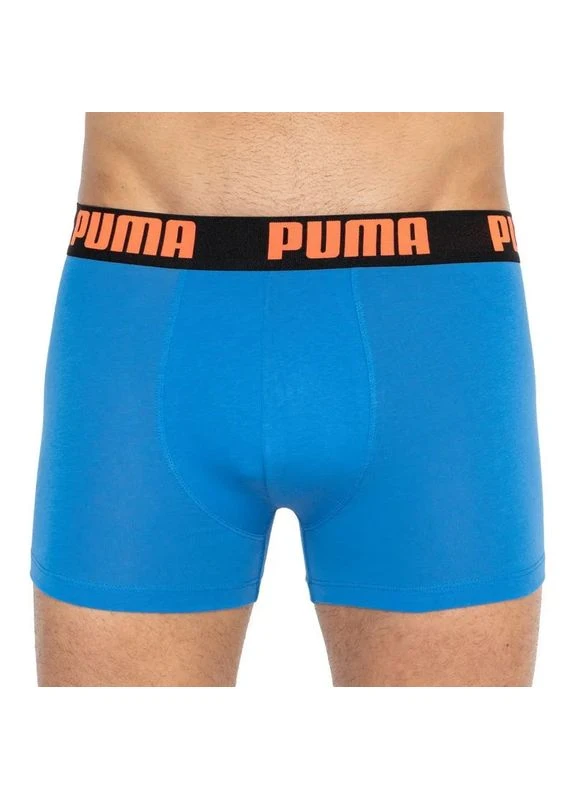 Трусы-боксеры 95% хлопок черный синий Puma PUMA STATEMENT BOXER 2P (398093151)