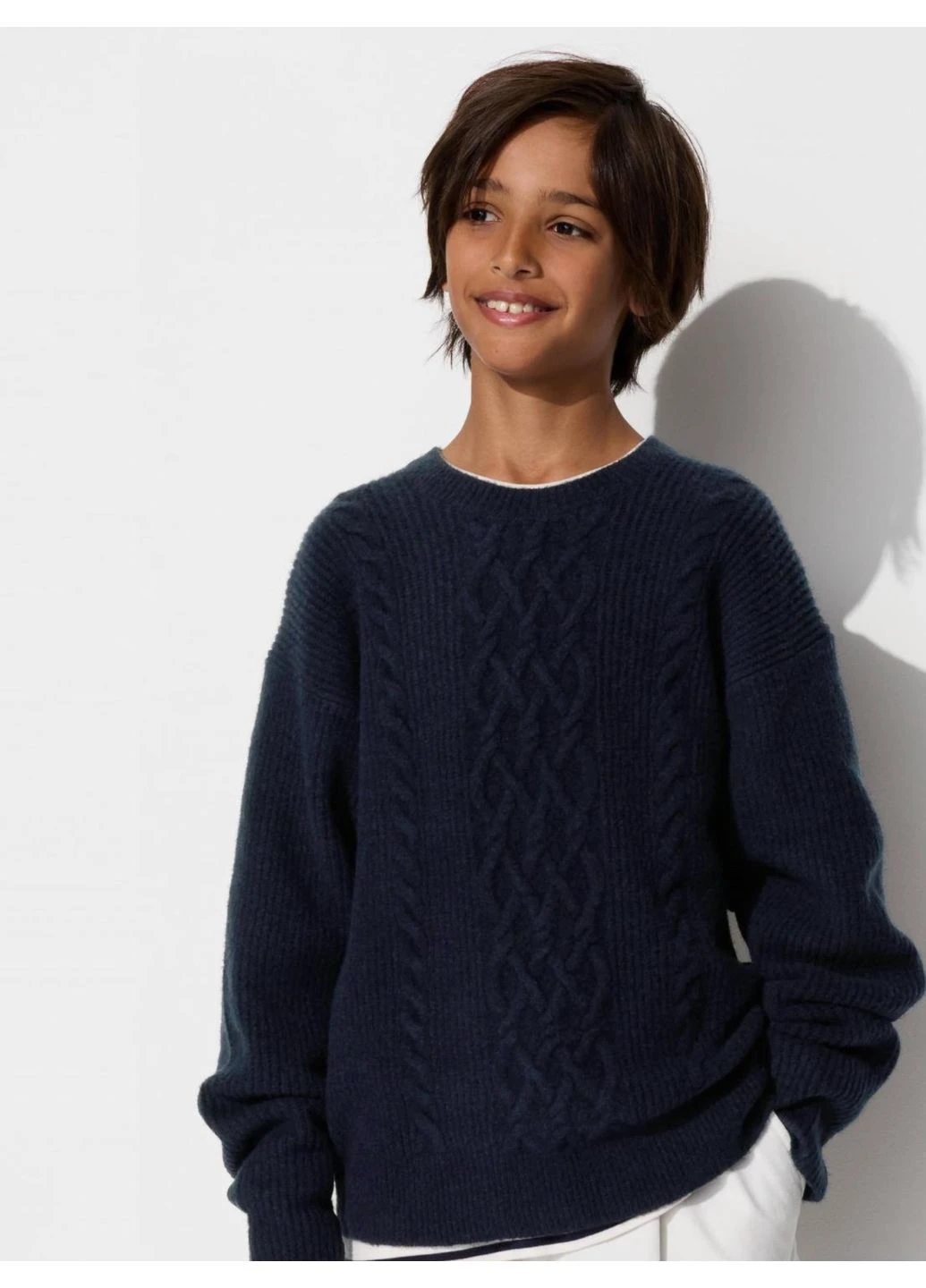 Темно-синій джемпер soufflé yarn (473330) Uniqlo