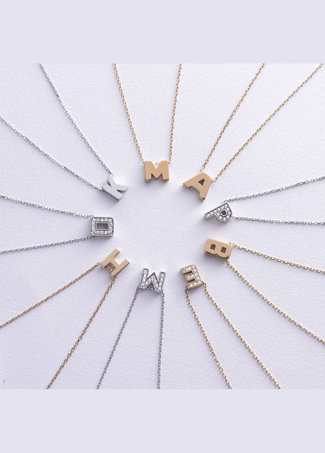 Колье с буквой Е в красном золоте (фианиты) кол01255Е 44 Oniks (334688779)