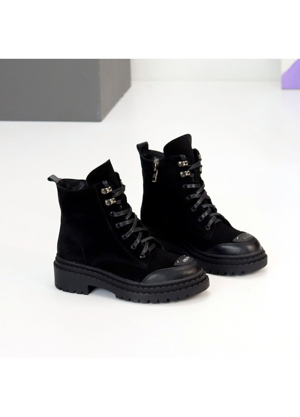 Зимние зимние ботинки Helen из натуральной замши