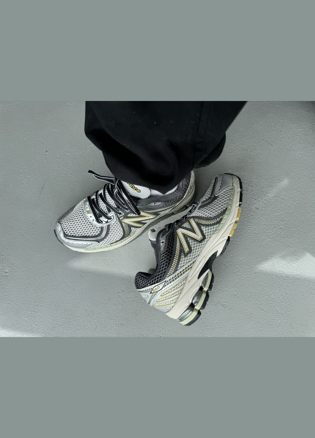 Серые демисезонные кроссовки мужские new balance 860 v2 gray | нью беланс 860 в2 серые No Brand