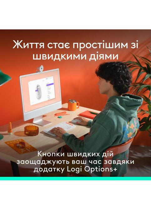 Мышка (910-007411) Logitech POP Mouse With Emoji Bluetooth Off-White (316223077)