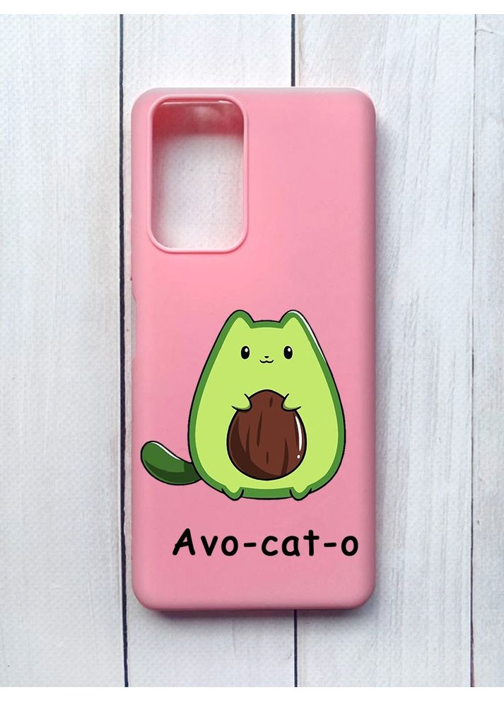 Матовий чохол на Xiaomi Redmi Note 10 Pro/10 Pro Max Рожевий:: Котик Авокадо (принт 306) Creative (360700750)