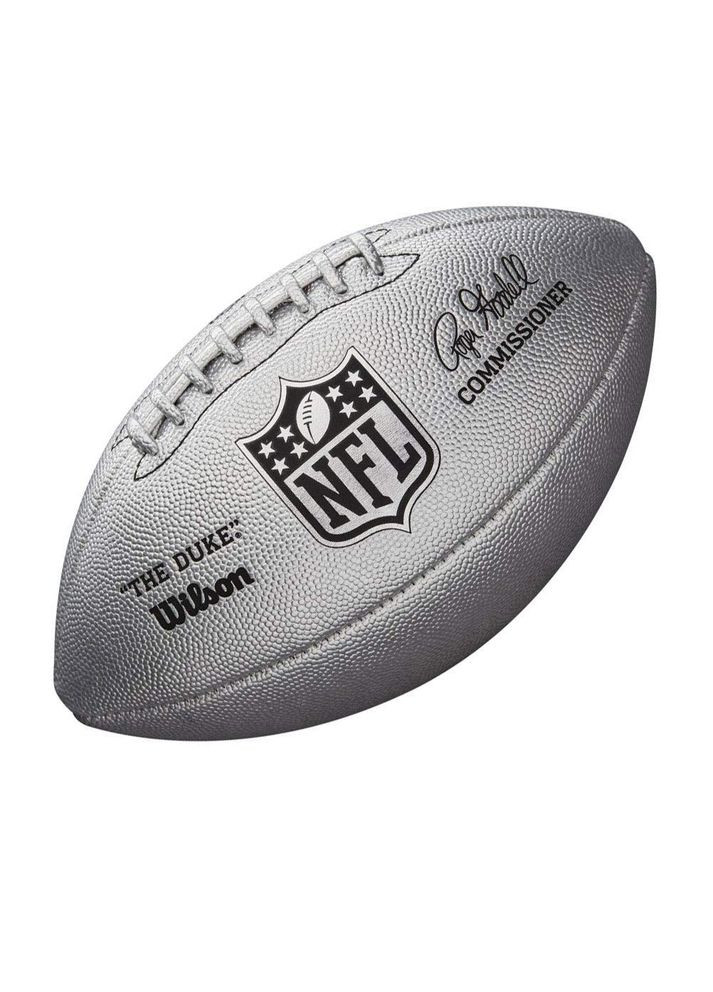 Мяч для американского футбола Duke Metallic Edition Silver (стандартный размер) Wilson (369142018)