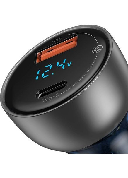 Автомобільна зарядка 65W QC 4.0 PD 3.0 PPS USB + Type-C для швидкої зарядки телефону, планшета, ноутбука Baseus (354827672)