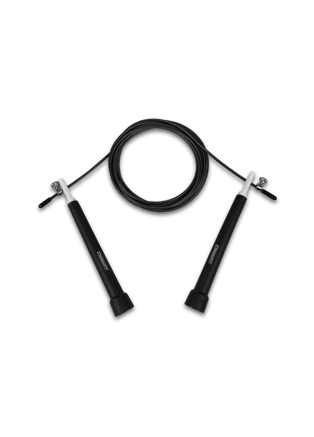 Скоростная скакалка Speed Cable Rope 3 м со стальным тросом черна EasyFit (334337710)