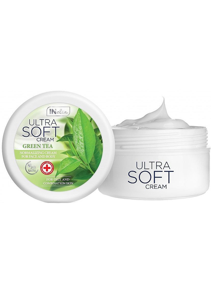 Нормалізувальний крем для обличчя й тіла Inelia Green Tea Normalizing Face & Body Cream 200ml (1084708-21873873) Revers (368630399)