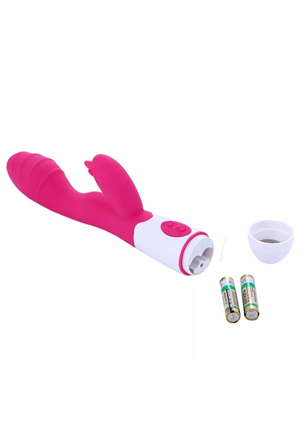 Вібратор – кролик для подвійної стимуляції (рожевий, тип ААА) We Love (313448643)
