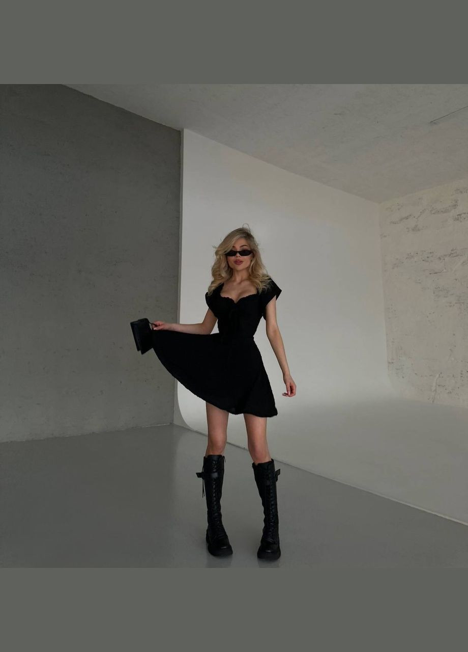 Черное повседневный платье женское Україна однотонное