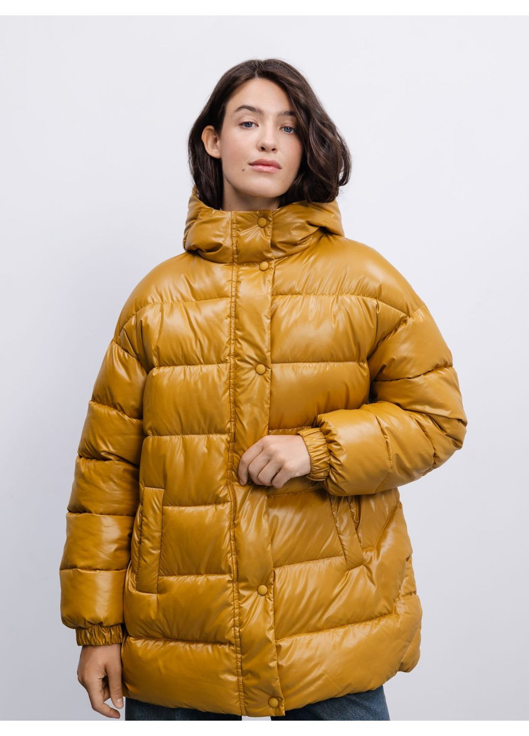 Комбінована демісезонна куртка 0800212403al гірчичний Alvo