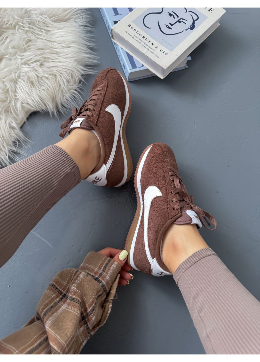 Кросівки жіночі Nike Cortez Light Brown | Найк Кортез коричневі No Brand коричневі демісезони (348419322)