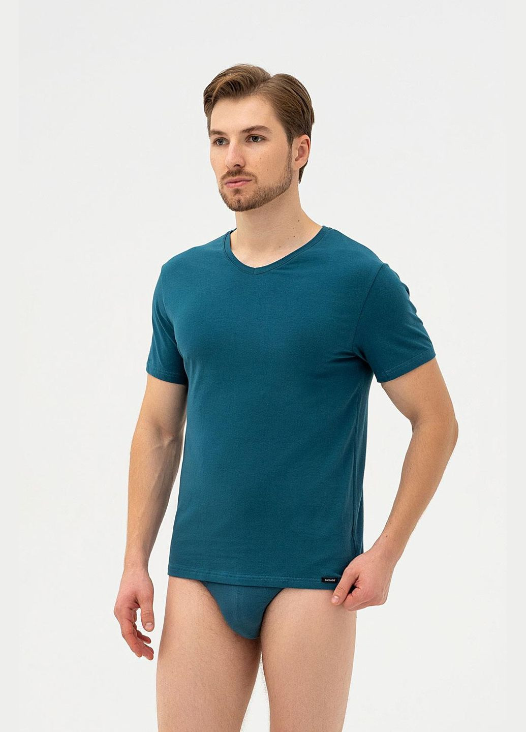 Синяя футболка мужская new high emotion l petrol 531 Cornette