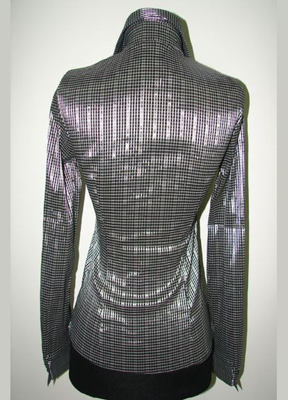 Срібляста блузка жіноча картата темна р03 2 Льва