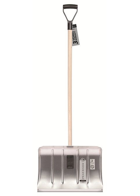 Лопата для снега Prosperplast алюминиевая 50*145 см с ручкой из дерева и морозостойкая пластика до -32 °C ProDobro (367265720)