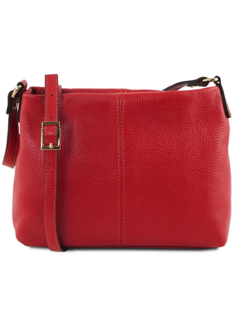 Сумка кросс-боди через плечо женская из натуральной кожи средняя Tuscany Красный 38161 Tuscany Leather (355245364)