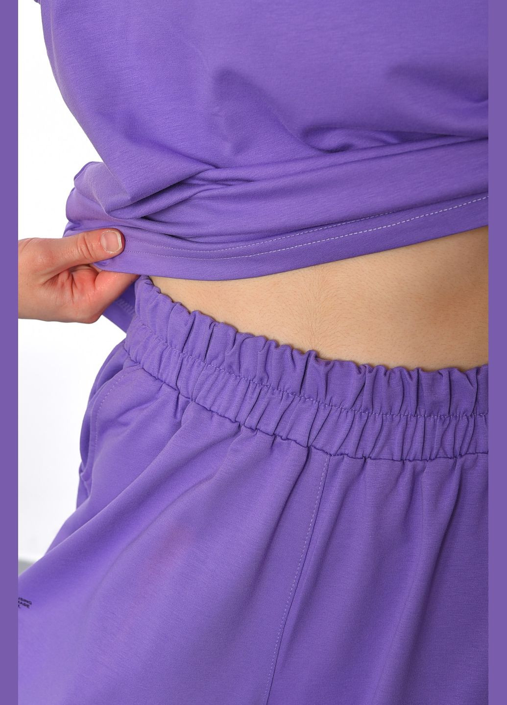 Костюм жіночий літній напівбатальний фіолетового кольору Let's Shop (292630429)