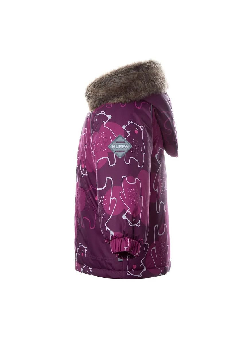 Бордова куртка зимова virgo, р.86, бордовий з принтом () Huppa 17210030-03334-086