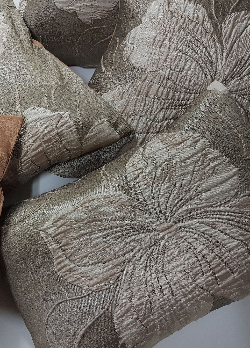 Комплект декоративних подушок Fkower 40х40см 2шт 40х30см 1шт 40х25см 1шт 33х28см 1шт оливковий (п_0685) Firanka Flowers (315319335)