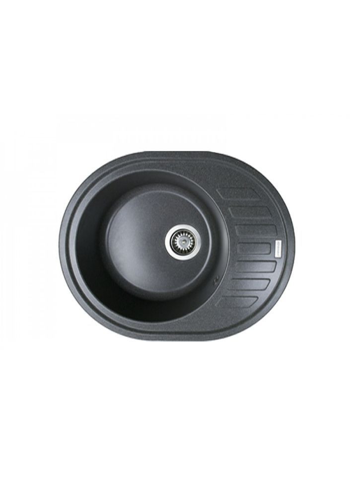 Кухонна мийка зі штучного каменю/кварцева 615х495х200 мм, овальна OVUM Графіт (30500615495) Adamant (368157260)