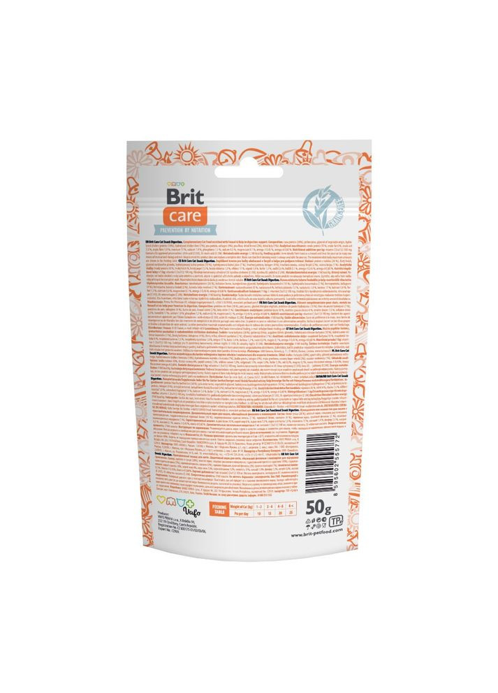 Ласощі для кішок Care Crunchy Cracker Digestion 50 г, для травлення Brit (292258213)