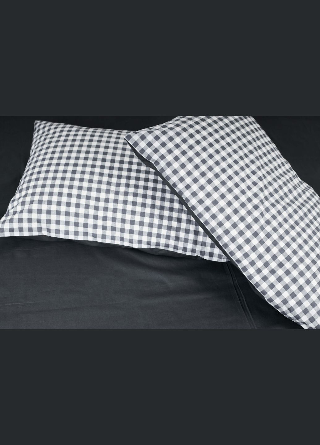 Комплект постільної білизни полуторний 143х210 наволочки 2х50х70 Ranforce Elite (MS-820000016) Moon&Star Gray Square (284416475)