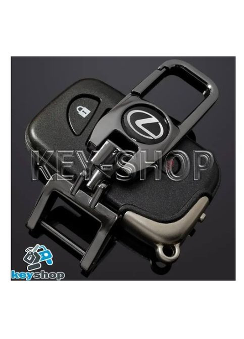 Брелок для ключа Lexus (Лексус), (чорний хром), з карабіном М 1147 Opel (315494242)