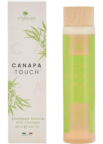 Конопляный стимулирующий шампунь для душа и волос Canapa Touch Hemp Shower Shampoo 200ml (1260928-145254) Arganiae (368625557)