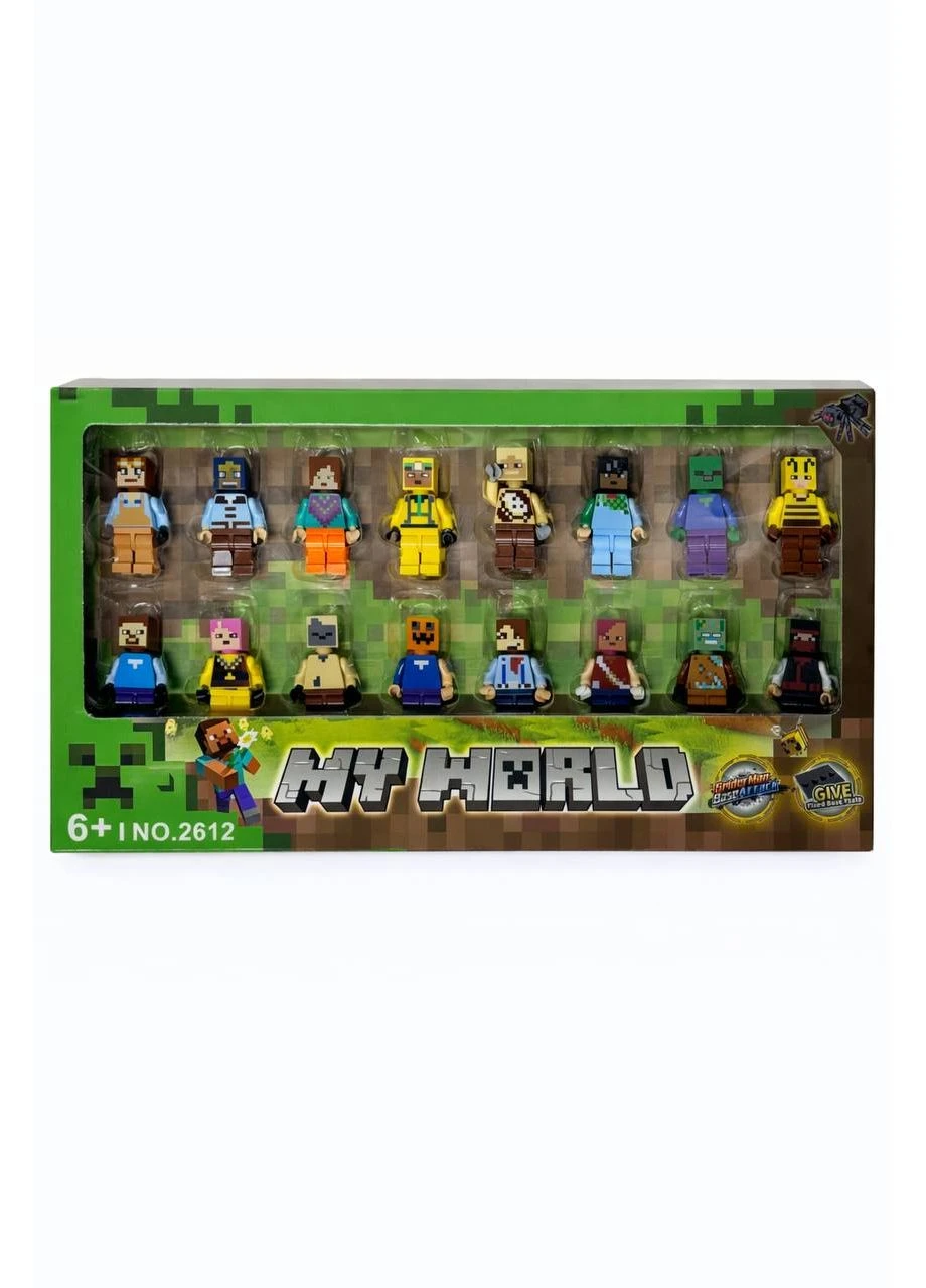 Набір героїв Майнкрафт Minecraft 2612, 16 фігурок, 16 блоків, зброя героїв Lego (378544307)
