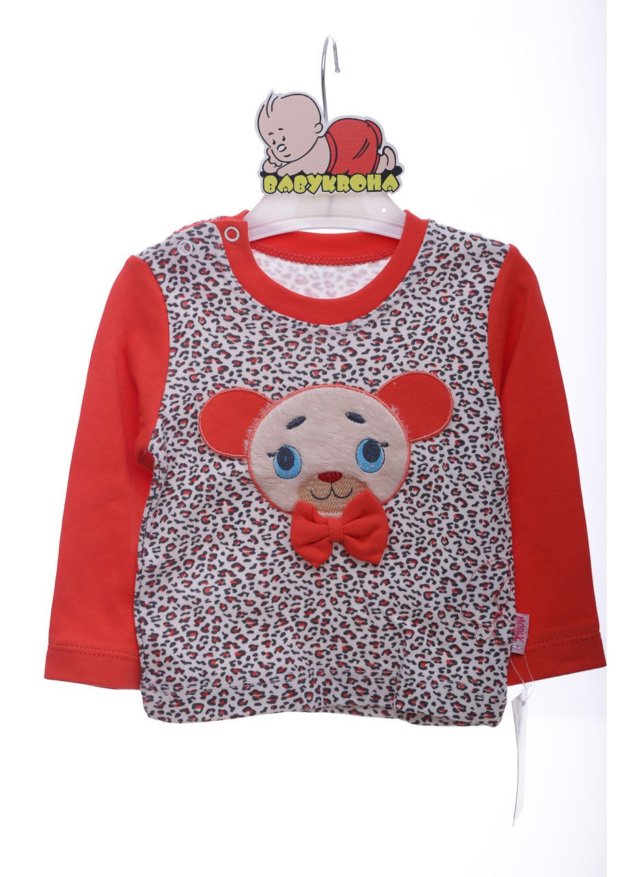 Водолазка Мишка для девочки хлопок Meric-con красный см (41861) BABYKROHA (297199971)