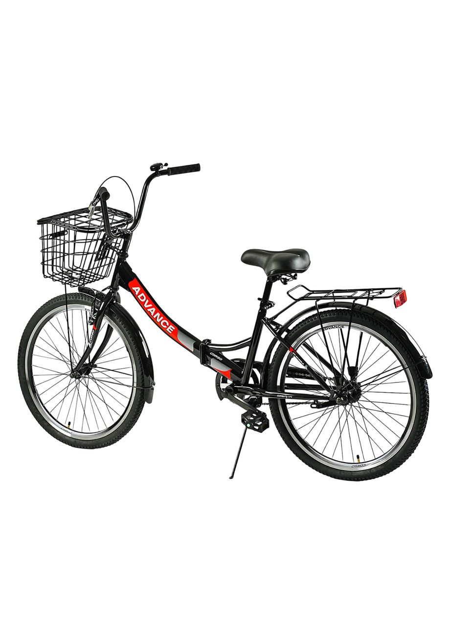 Велосипед складной 24" Advance AD-244, односкоростной, складная стальная рама 14". Black (148348) Corso (340909900)