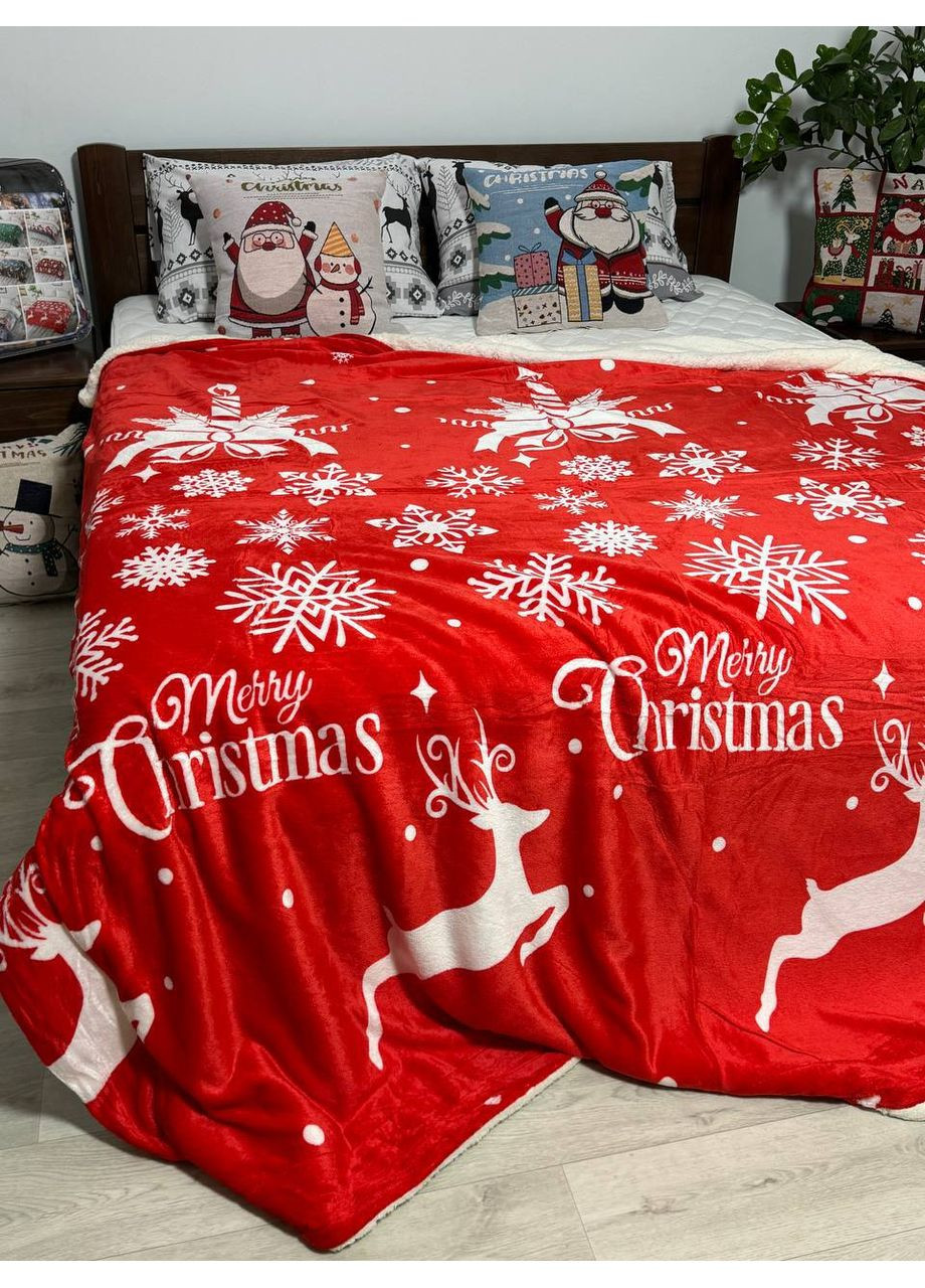 Новогодний плед на овчине Vishnya (368971069)