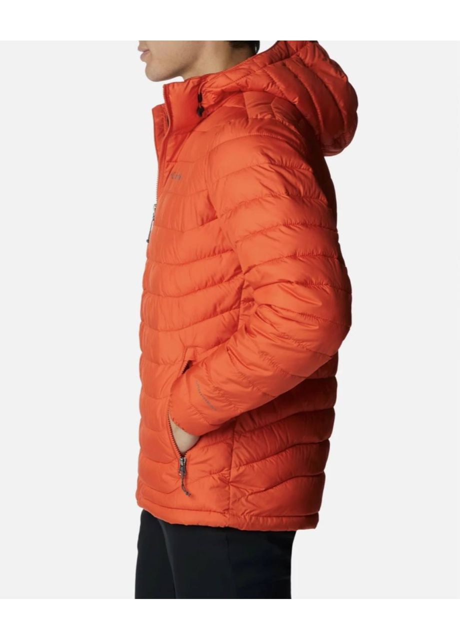 Помаранчева куртка men’s powder lite™omni-heat hooded insulated jacket. Columbia