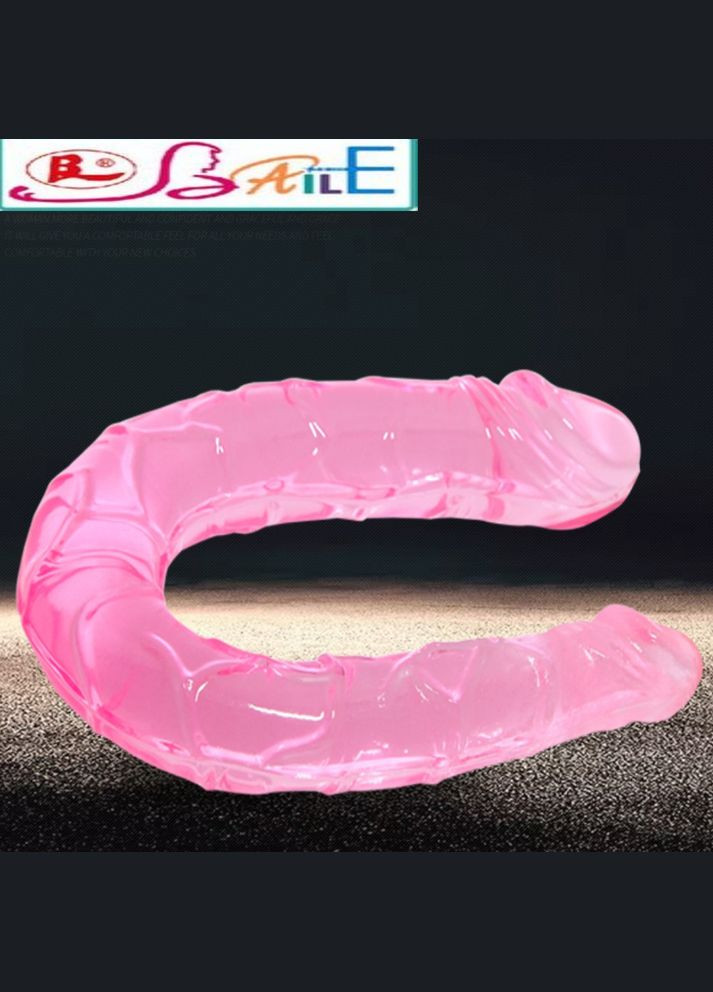 Двосторонній фалоімітатор рожевий "Double Dong" LyBaile (316630989)