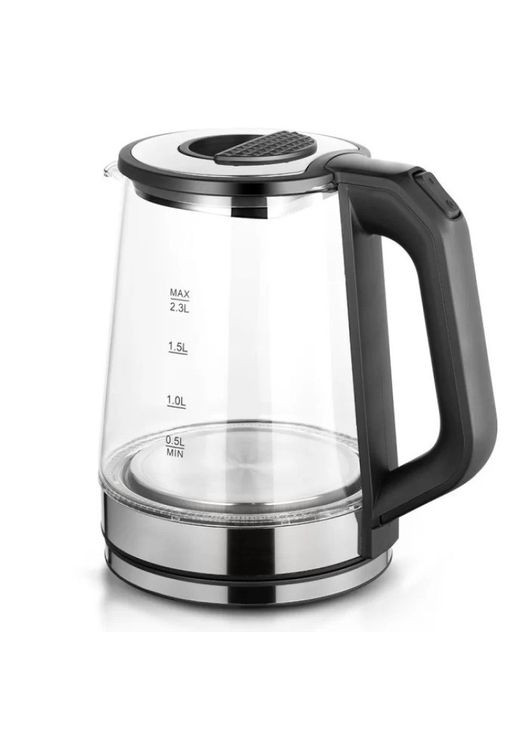 Електрочайник дисковий скляний 2.3 л з автовимкненням і підсвіткою ВІТЕК ВТ-7846 (2000W) BiTEK (346048845)
