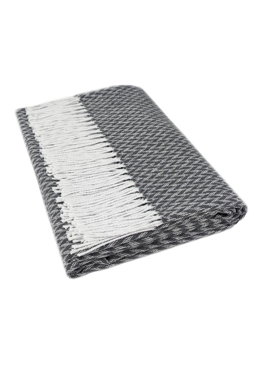 Плед хлопковый LINDA серый 140 x 200 см Love You (300229043)