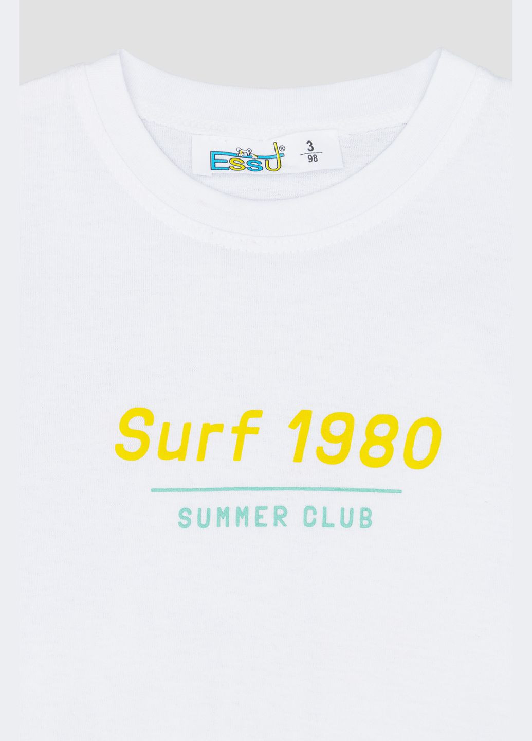 Белая летняя футболка с коротким рукавом для мальчика цвет белый цб-00243929 Essu