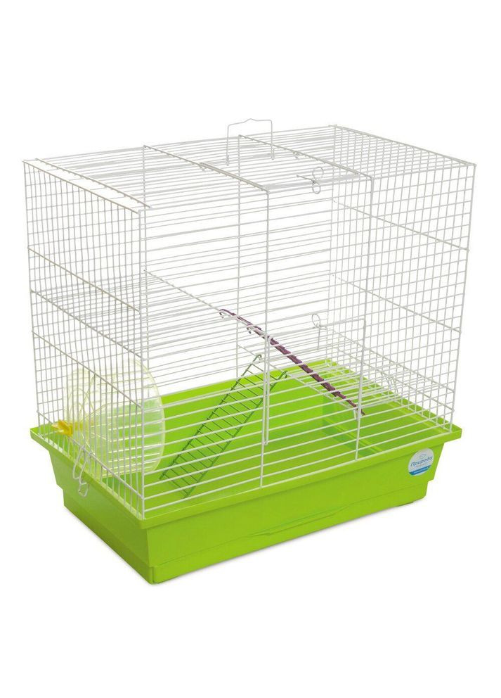 Клетка для грызунов Гоша 44x44x27 см Белая/зеленаяя (4823082415311) Природа (325454074)