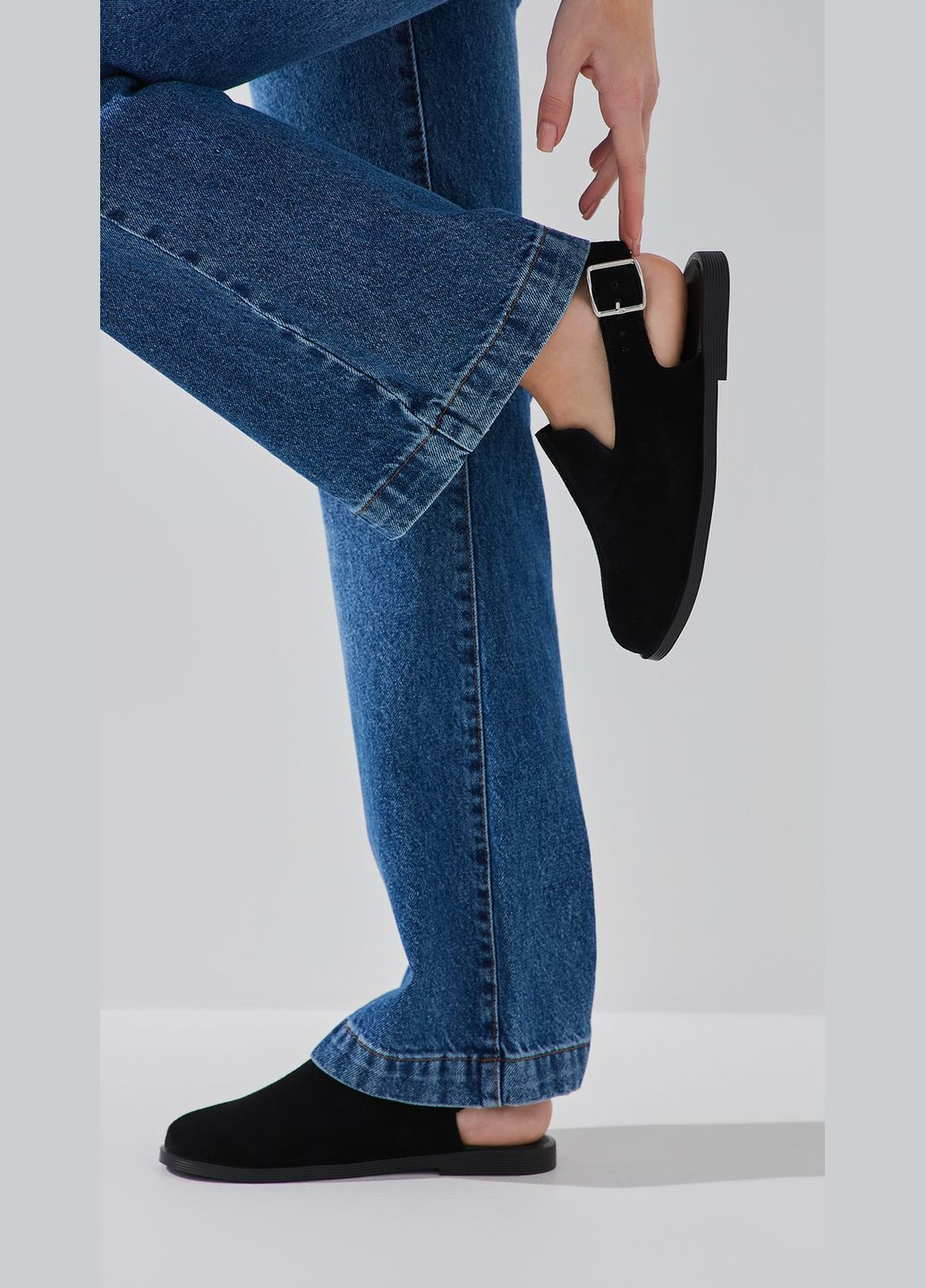 Черные сабо женское c-02 черный shop (2000999143052) No Brand