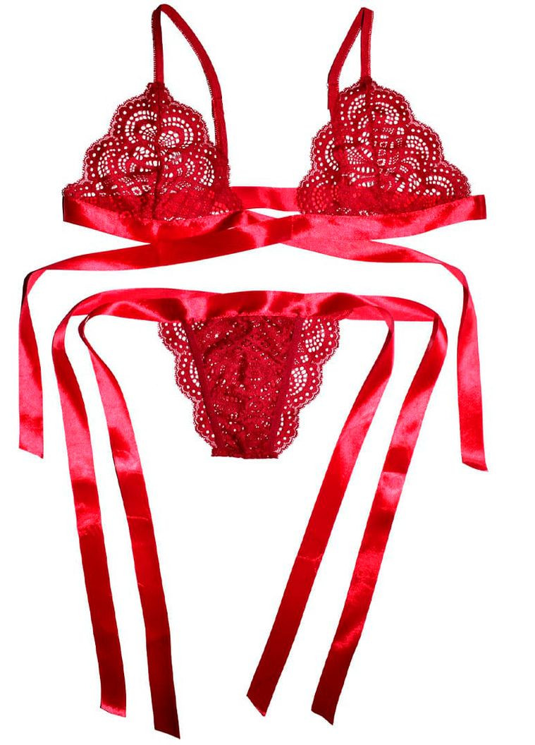 Бордовий демісезонний еротичний комплект Langsha