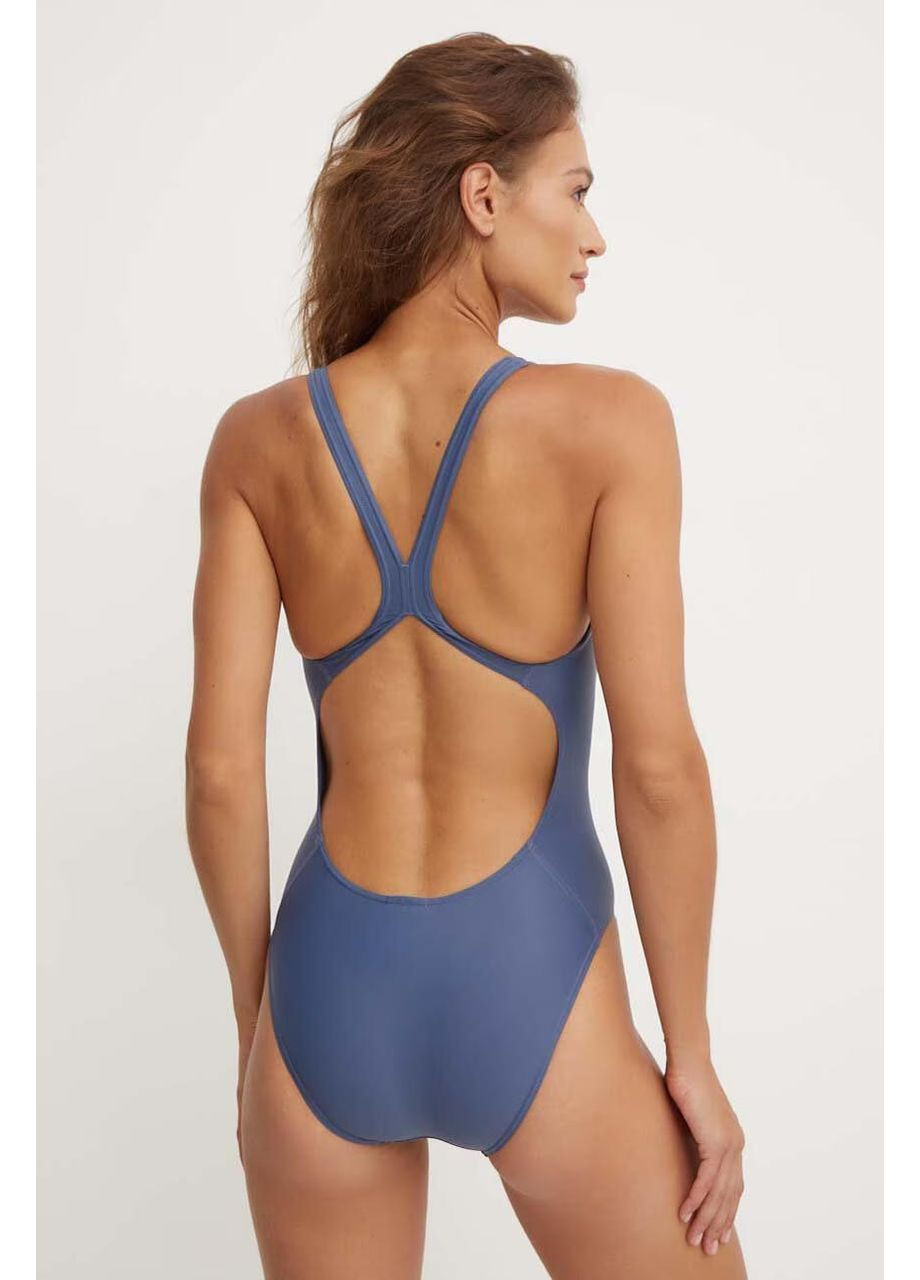 Синій літній злитний купальник adidas