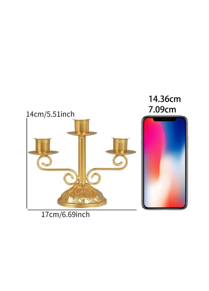 Підсвічник на 3 свічки в вінтажному стилі No Brand (292319818)