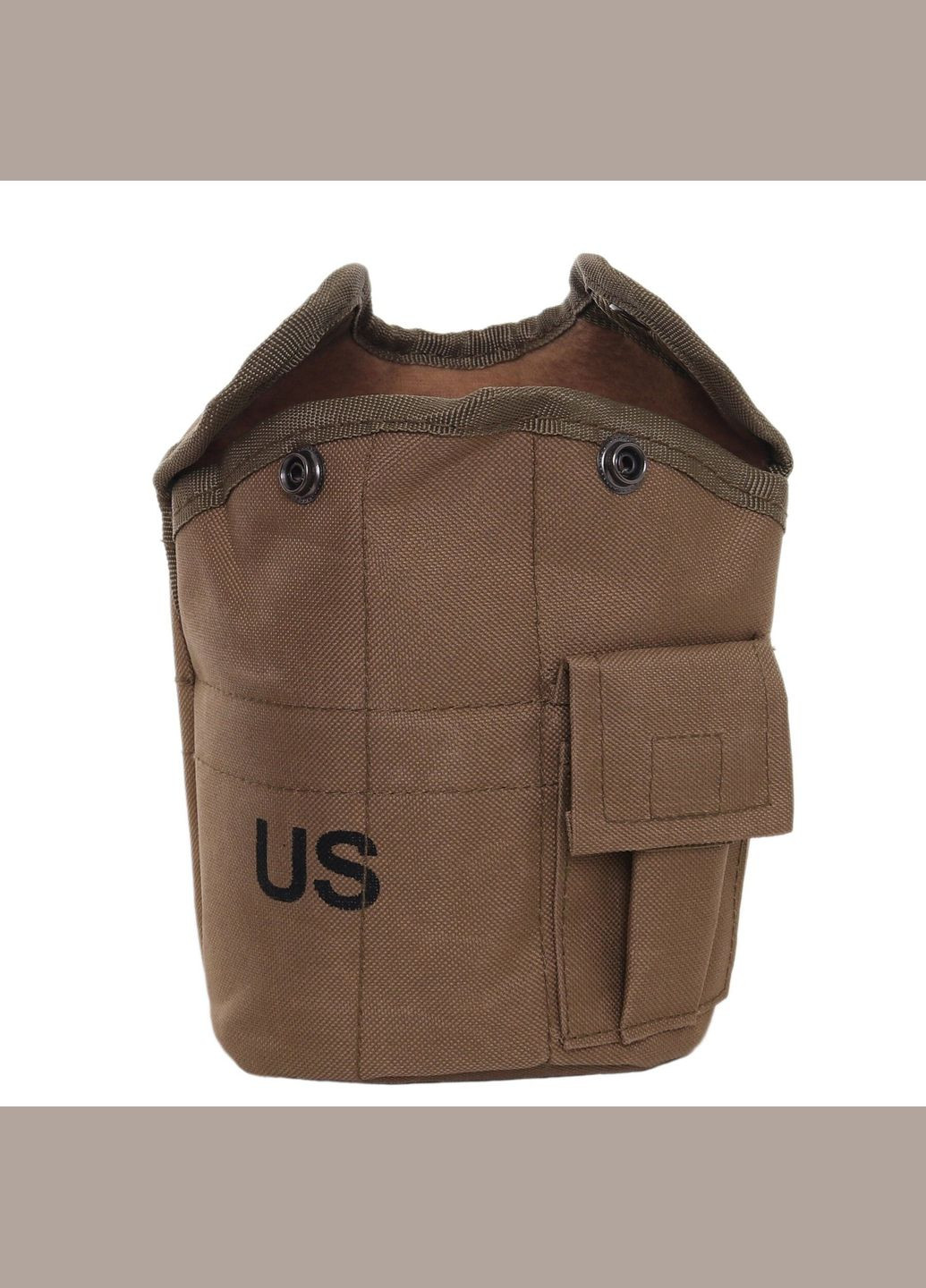 Фляга пластиковая US 1L с котелком Coyote No Brand (315882023)