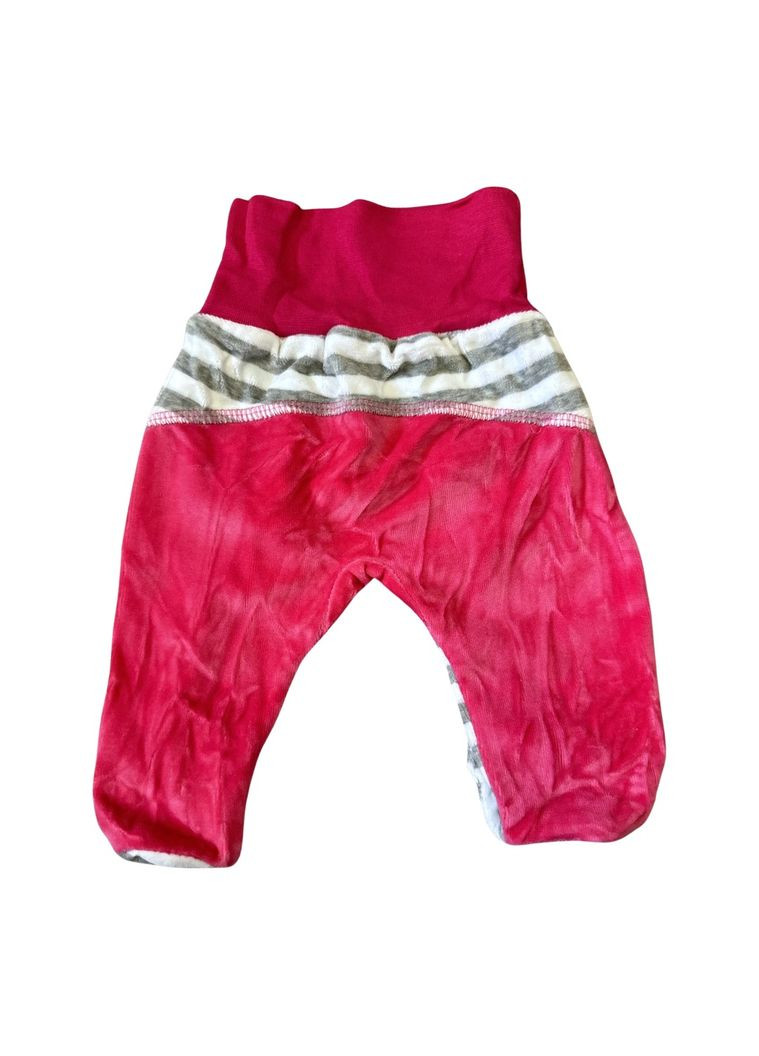 Nicol ползунки для девочки велюровые серо-розовые (0224) полоска розовый повседневный, домашний, кэжуал велюр производство - Польша