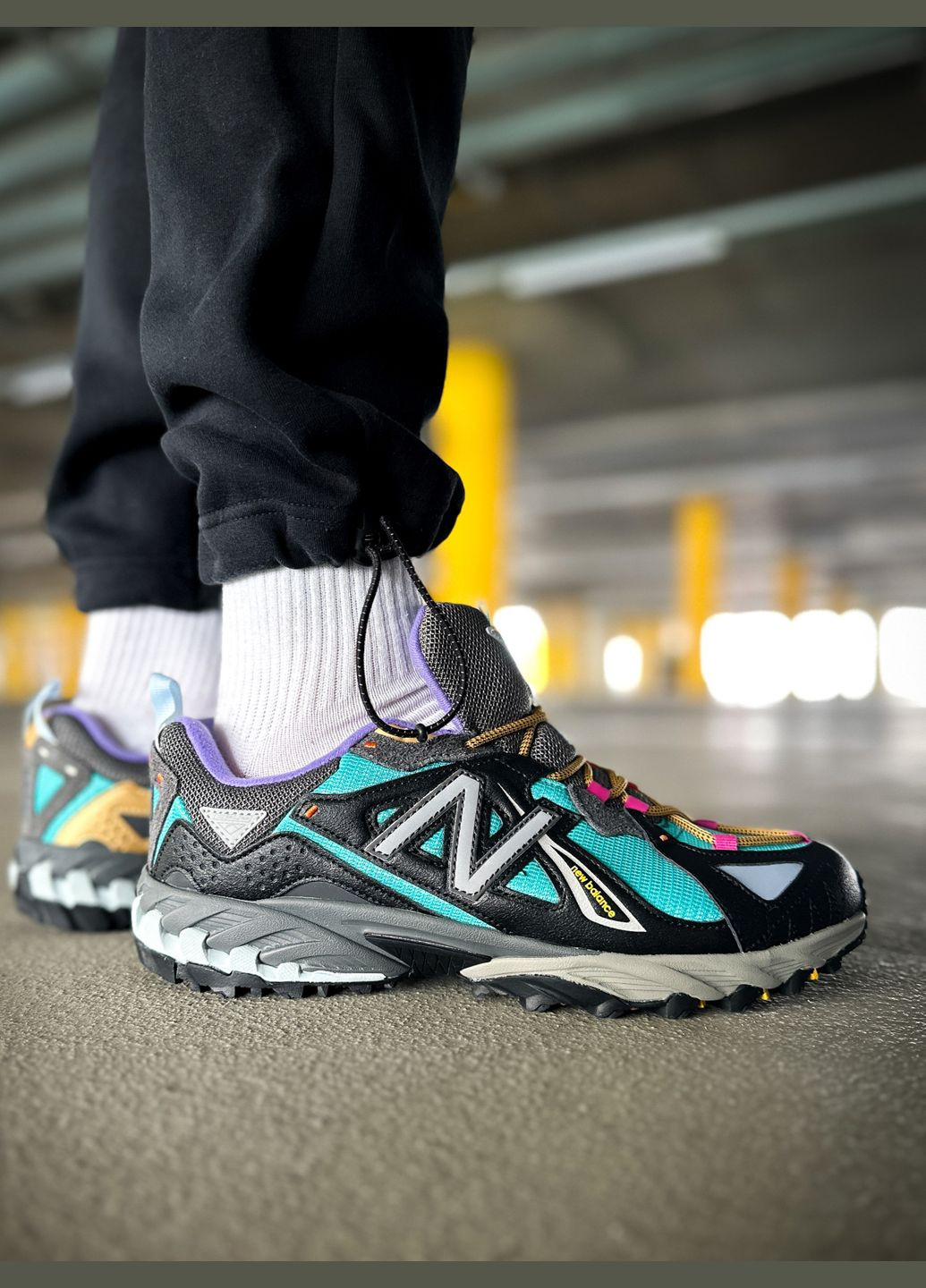 Черные всесезонные кроссовки мужские new balance 610 x bodega multicolor black blue | нью беланс 610 черные синие No Brand